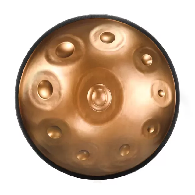 Authentic Handpan D Kurd 9 tónov 56cm zlatý