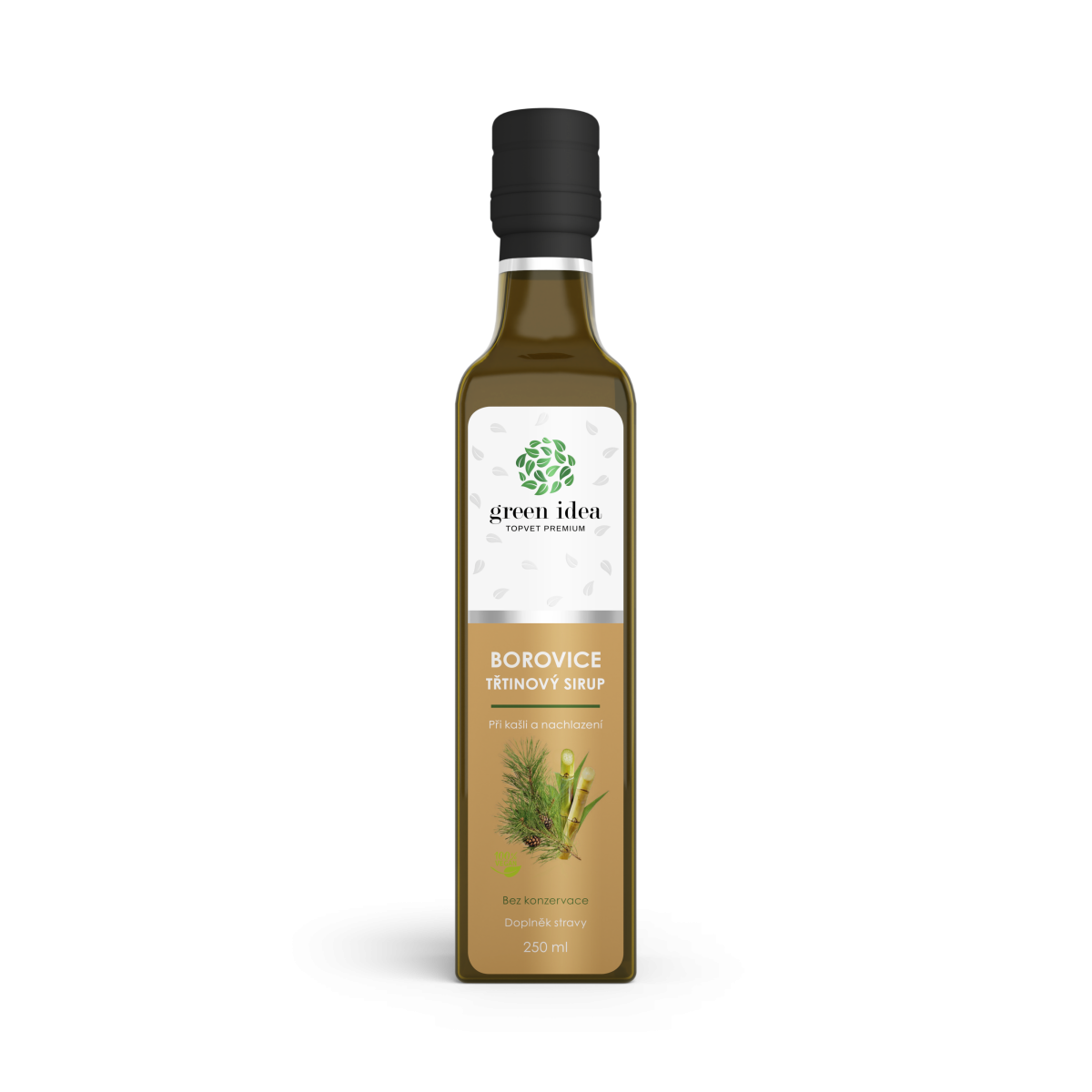 Borovica - trstinový sirup - Pri kašli a prechladnutí (250ml)