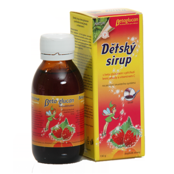 Detský sirup s príchuťou lesnej jahody a vitamín C, 130g