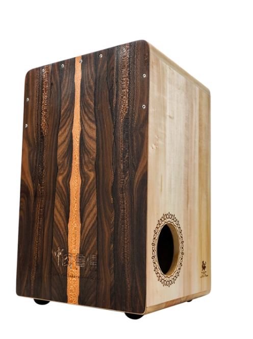 Hluru 49CN-Z Persimmon Wood White Tiger Cajon Ziricote