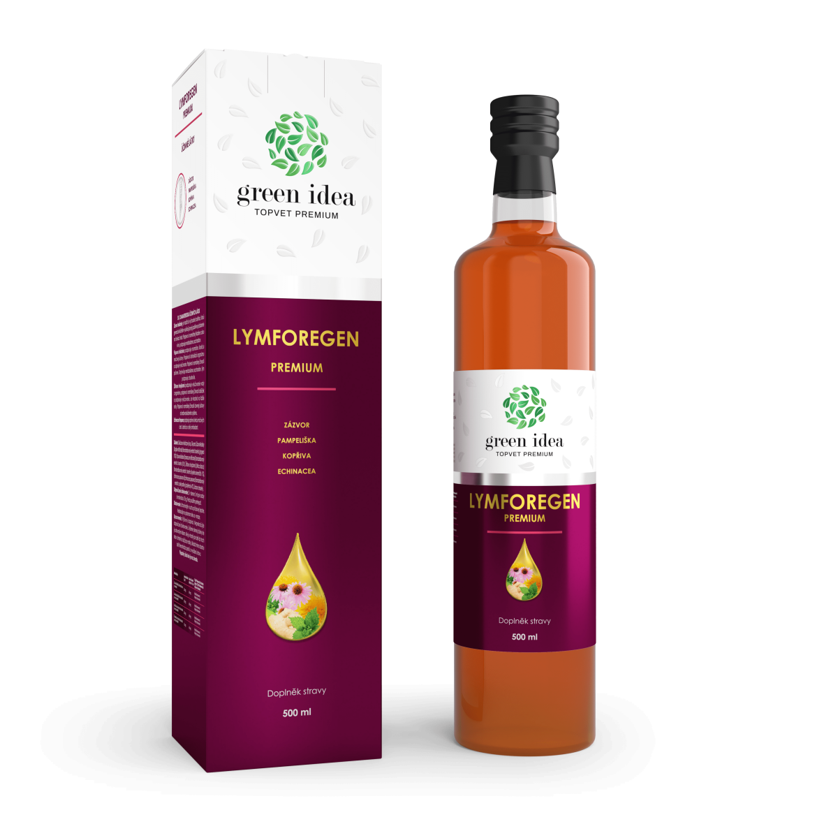 Lymforegen PREMIUM sirup - optimálne vylučovanie vody z organizmu, 500ml